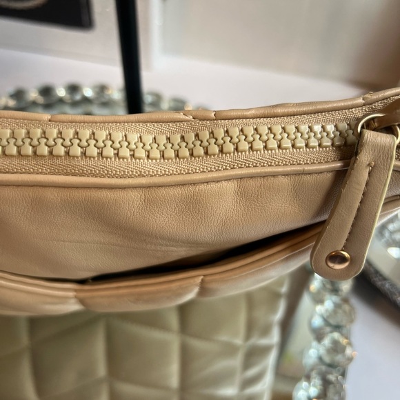 Sondra Roberts Tan Quilted Clutch with Wristlet - Picture 4 of 10